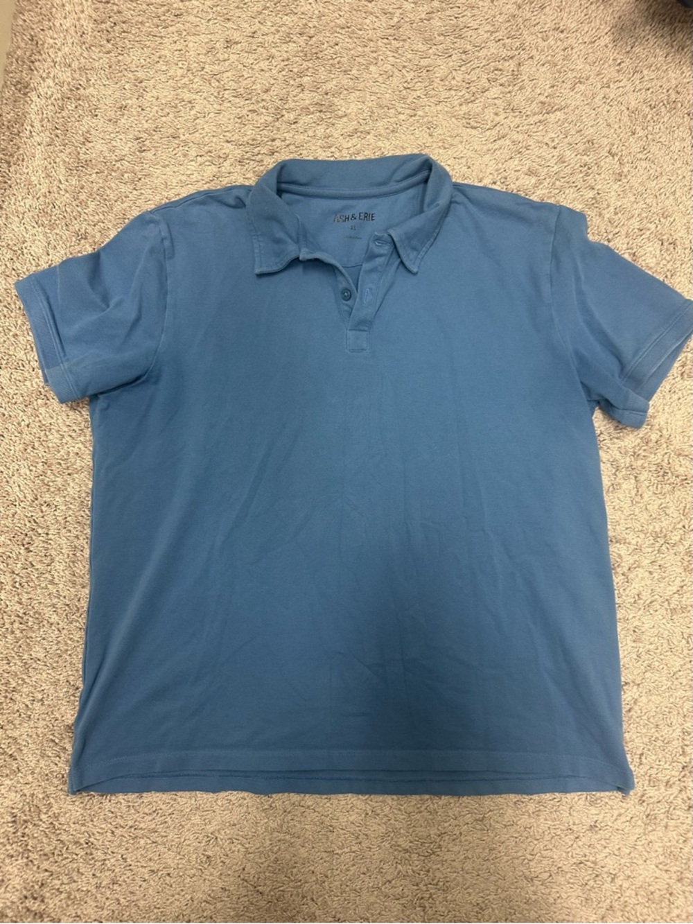 Blue Short-Sleeve Polo Shirt